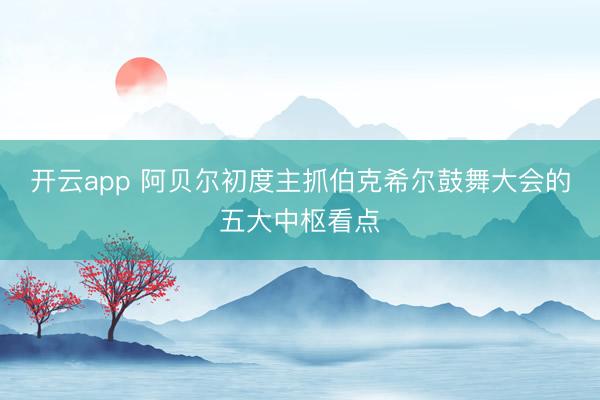 开云app 阿贝尔初度主抓伯克希尔鼓舞大会的五大中枢看点