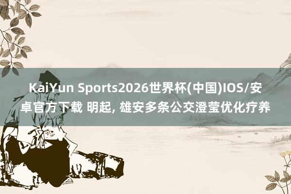KaiYun Sports2026世界杯(中国)IOS/安卓官方下载 明起， 雄安多条公交澄莹优化疗养