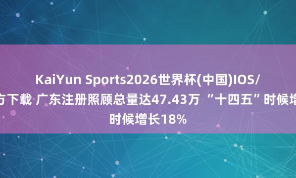 KaiYun Sports2026世界杯(中国)IOS/安卓官方下载 广东注册照顾总量达47.43万 “十四五”时候增长18%