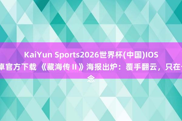 KaiYun Sports2026世界杯(中国)IOS/安卓官方下载 《藏海传Ⅱ》海报出炉：覆手翻云，只在一念