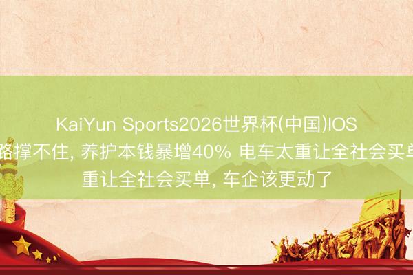 KaiYun Sports2026世界杯(中国)IOS/安卓官方下载 路撑不住, 养护本钱暴增40% 电车太重让全社会买单, 车企该更动了