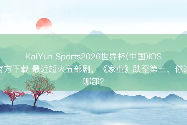 KaiYun Sports2026世界杯(中国)IOS/安卓官方下载 最近超火五部剧，《家业》跌至第三，你追哪部？