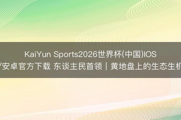 KaiYun Sports2026世界杯(中国)IOS/安卓官方下载 东谈主民首领|黄地盘上的生态生机