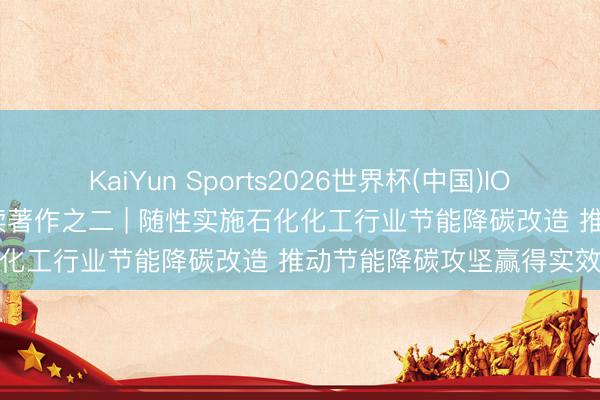 KaiYun Sports2026世界杯(中国)IOS/安卓官方下载 大众解读著作之二 | 随性实施石化化工行业节能降碳改造 推动节能降碳攻坚赢得实效
