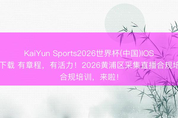 KaiYun Sports2026世界杯(中国)IOS/安卓官方下载 有章程,有活力!2026黄浦区采集直播合规培训,来啦!
